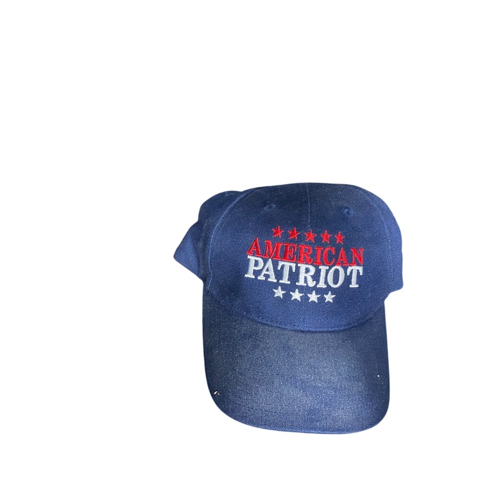American Patriot Hat Baseball Cap Navy Blue Embroidered Stars USA‎ Patriotic